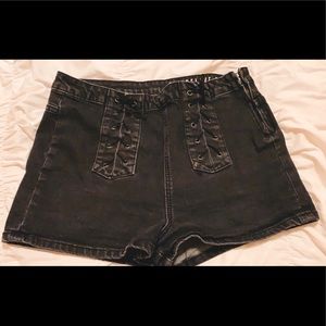 Black High wasted shorts